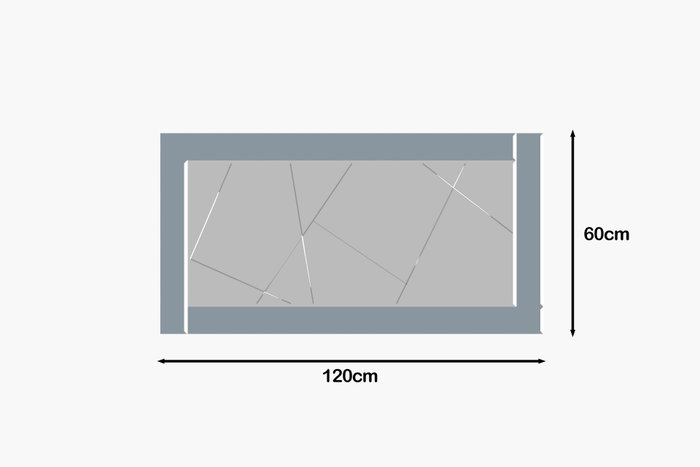 Hanah Home Espejo Fume y Blanco 60x120 cm. Diseño elegante y moderno para tu hogar.